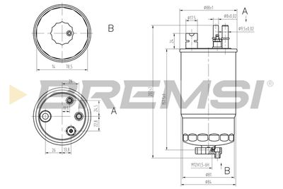 FE0811 BREMSI Топливный фильтр