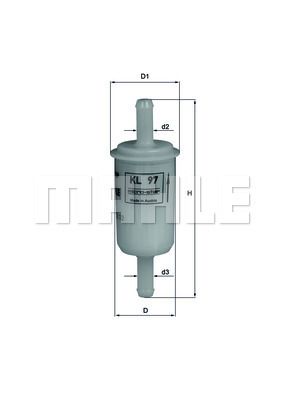 KL97 MAHLE Топливный фильтр