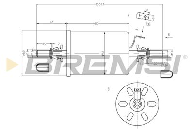 FE0845 BREMSI Топливный фильтр