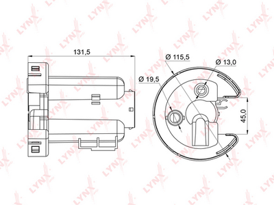 LF959M LYNXauto Топливный фильтр