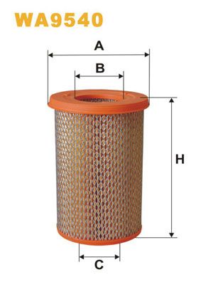 WA9540 WIX FILTERS Воздушный фильтр