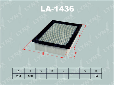 LA1436 LYNXauto Воздушный фильтр