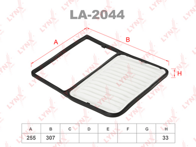 LA2044 LYNXauto Воздушный фильтр
