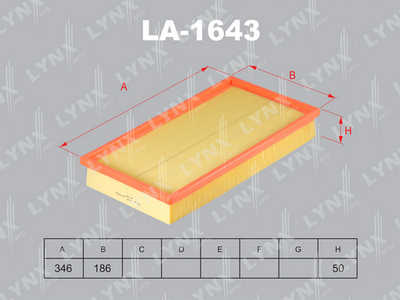 LA1643 LYNXauto Воздушный фильтр