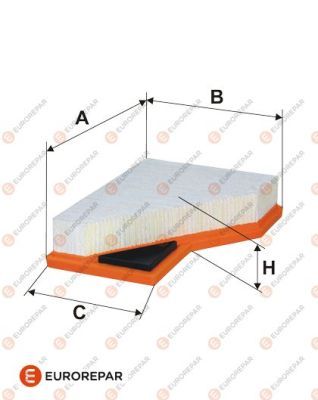 1611155380 EUROREPAR Воздушный фильтр