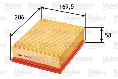 585006 VALEO Воздушный фильтр