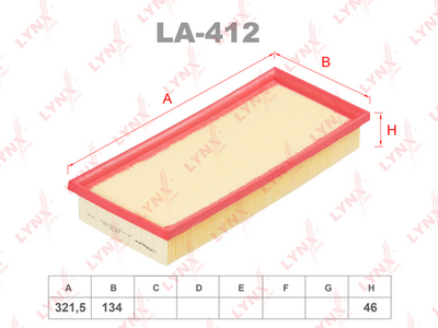 LA412 LYNXauto Воздушный фильтр