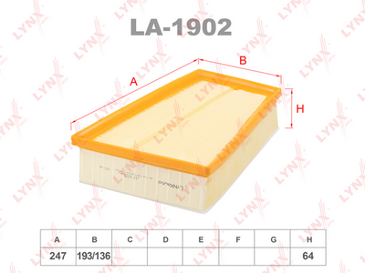 LA1902 LYNXauto Воздушный фильтр