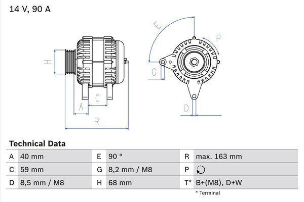 0986040330 BOSCH Генератор