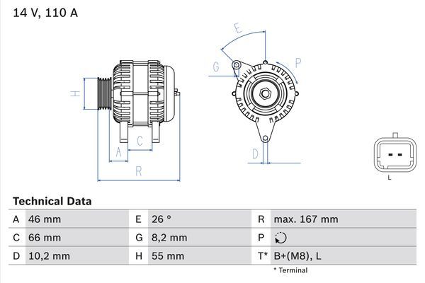 0986042181 BOSCH Генератор