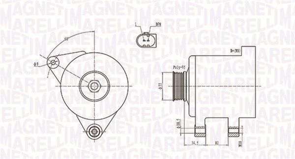 063731664010 MAGNETI MARELLI Генератор