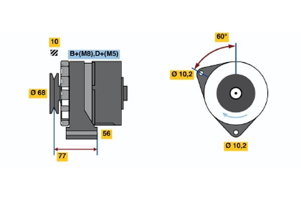 0120469589 BOSCH Генератор