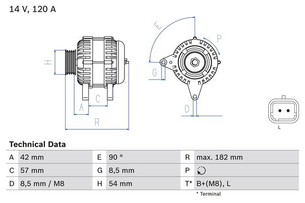 0986049810 BOSCH Генератор
