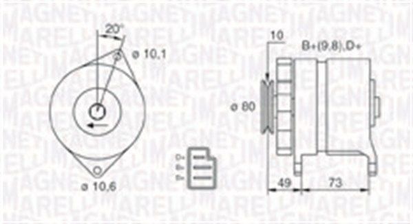 063730077010 MAGNETI MARELLI Генератор