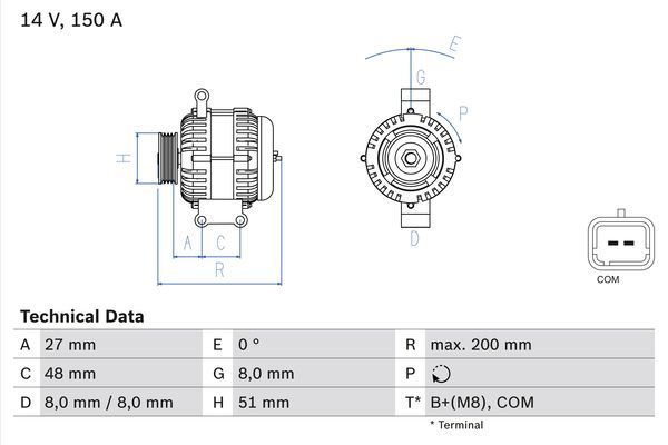 0986048740 BOSCH Генератор