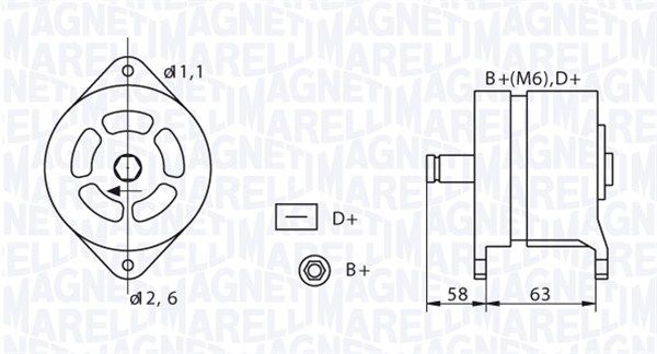 063320049010 MAGNETI MARELLI Генератор