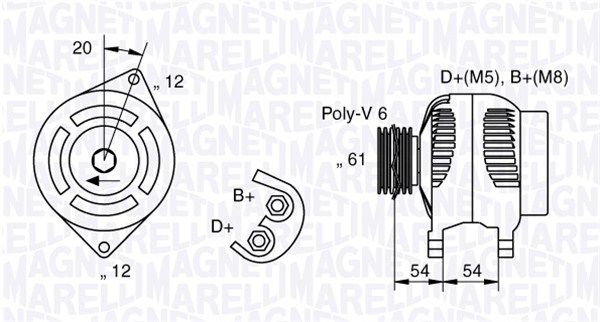 063321819010 MAGNETI MARELLI Генератор