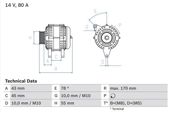 0986042081 BOSCH Генератор
