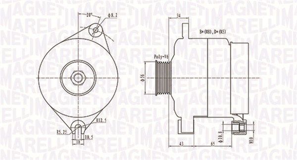 063731086010 MAGNETI MARELLI Генератор