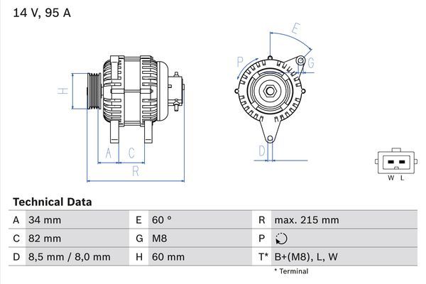 0986043141 BOSCH Генератор