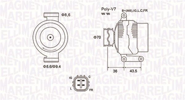 063731980010 MAGNETI MARELLI Генератор