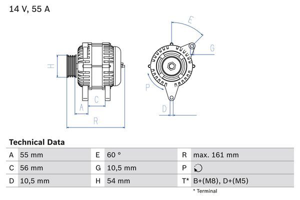 0986041820 BOSCH Генератор