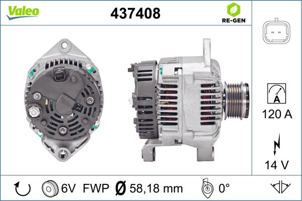 437408 VALEO Генератор
