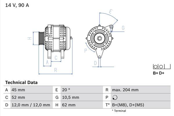 0986049610 BOSCH Генератор