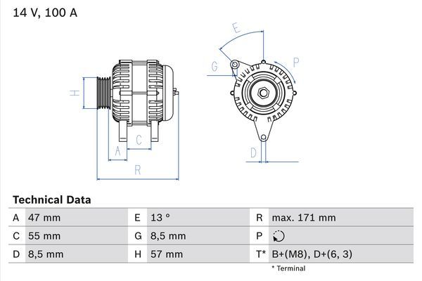 0986040370 BOSCH Генератор