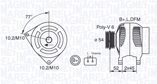 063321734010 MAGNETI MARELLI Генератор