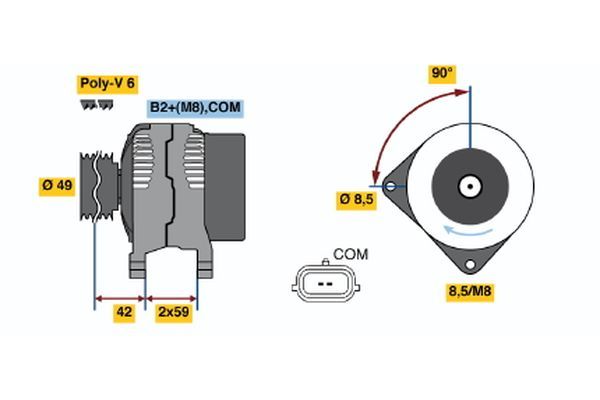 0986048060 BOSCH Генератор