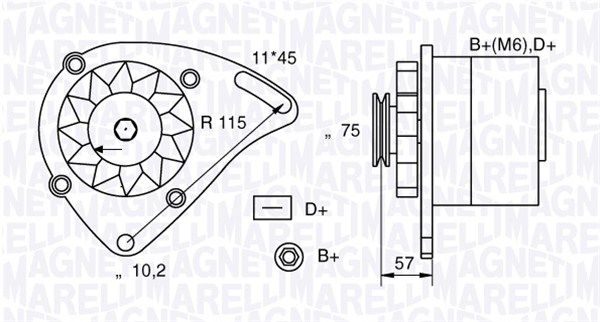 063321067010 MAGNETI MARELLI Генератор