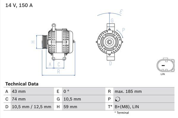0986082580 BOSCH Генератор
