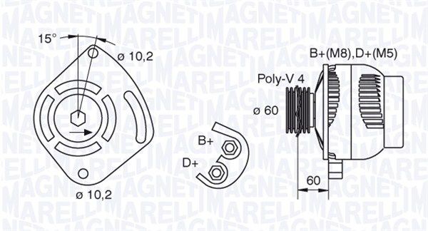 063321604010 MAGNETI MARELLI Генератор