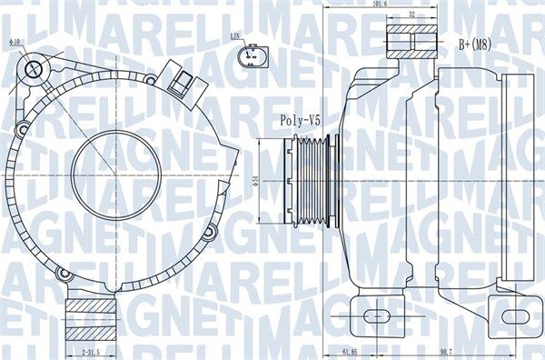 063731968010 MAGNETI MARELLI Генератор