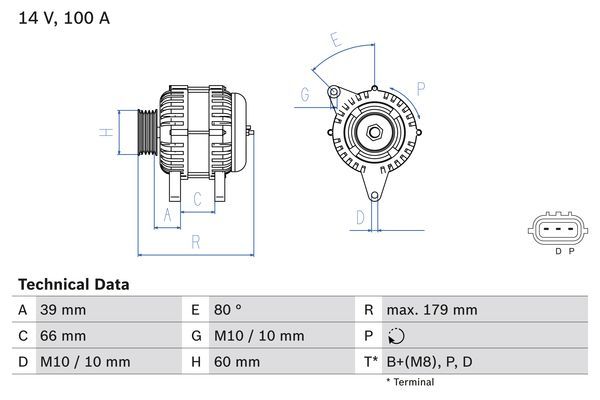 0986083970 BOSCH Генератор