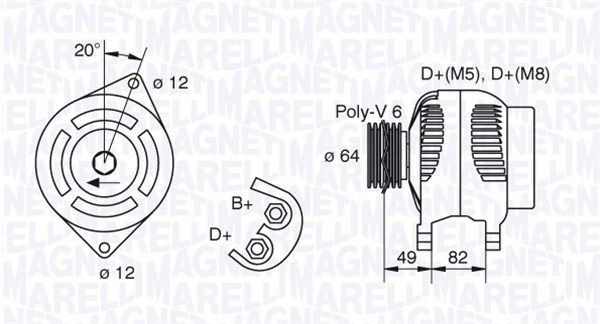 063321854010 MAGNETI MARELLI Генератор