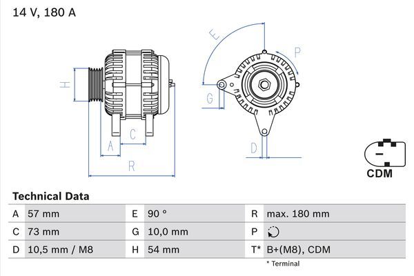 0986082200 BOSCH Генератор