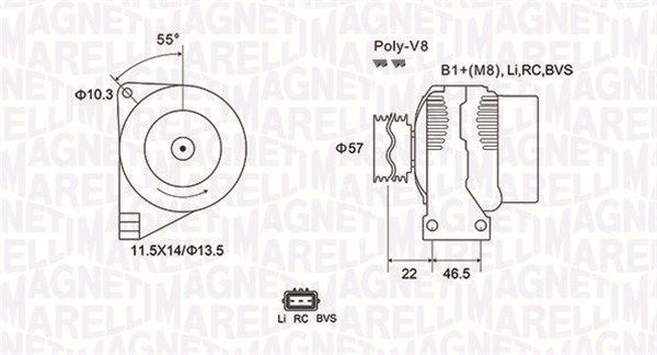 063731958010 MAGNETI MARELLI Генератор
