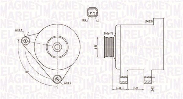 063731944010 MAGNETI MARELLI Генератор