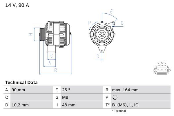 0986084090 BOSCH Генератор