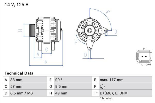 0986080270 BOSCH Генератор