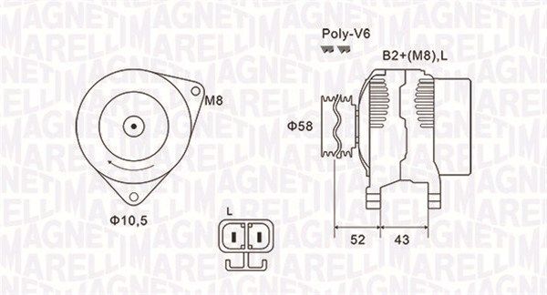 063731903010 MAGNETI MARELLI Генератор