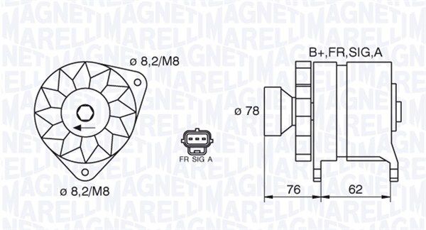 063380010010 MAGNETI MARELLI Генератор