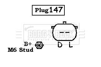 BBA2891 BORG & BECK Генератор