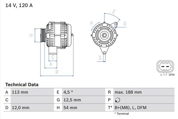 0986080370 BOSCH Генератор