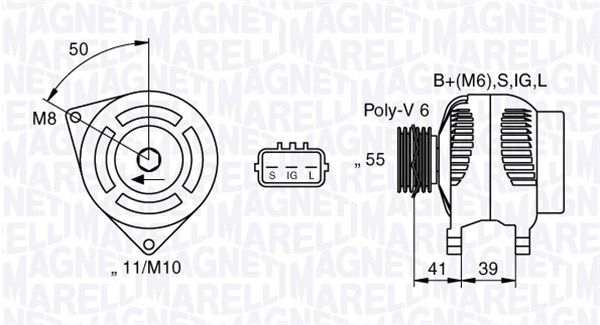 063377431010 MAGNETI MARELLI Генератор