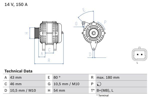 0986046240 BOSCH Генератор