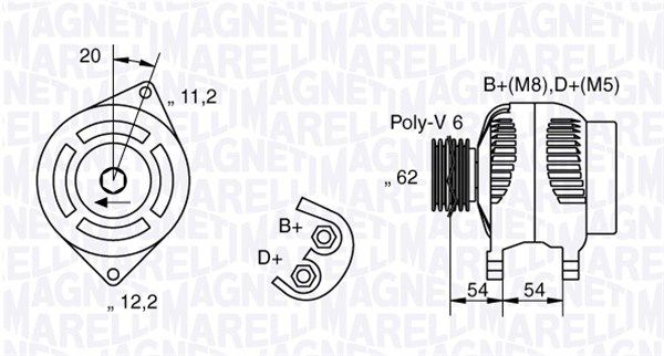 063321807010 MAGNETI MARELLI Генератор