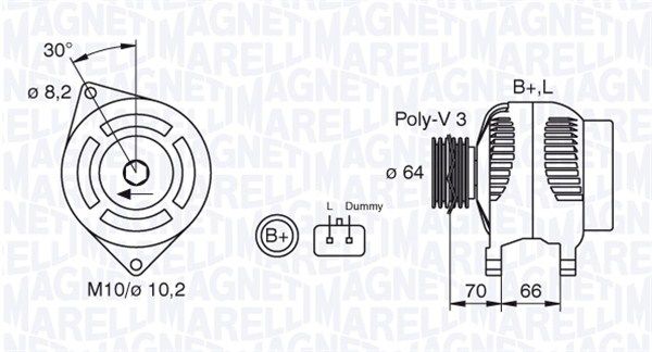 063310506010 MAGNETI MARELLI Генератор